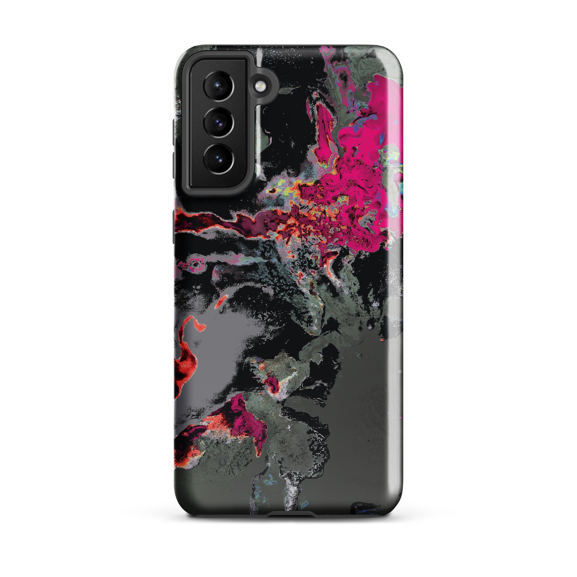 Gray Pink Abstract Art Tough Samsung Galaxy Case