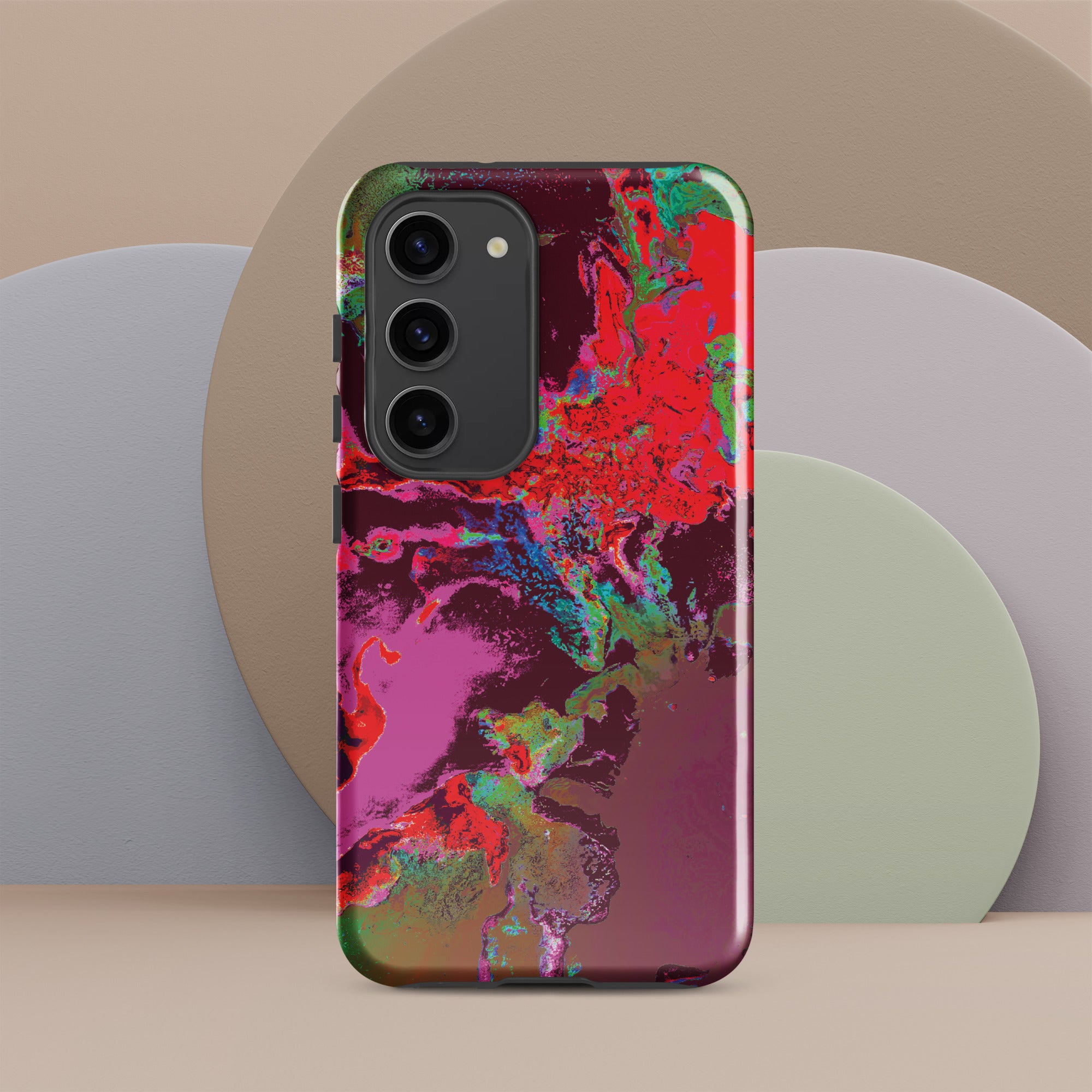 Magenta Red Abstract Art Samsung Galaxy Case