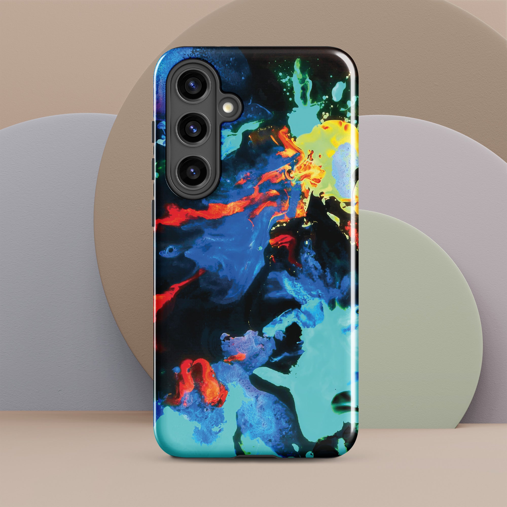 Aqua Abstract Art Tough Samsung Galaxy Case
