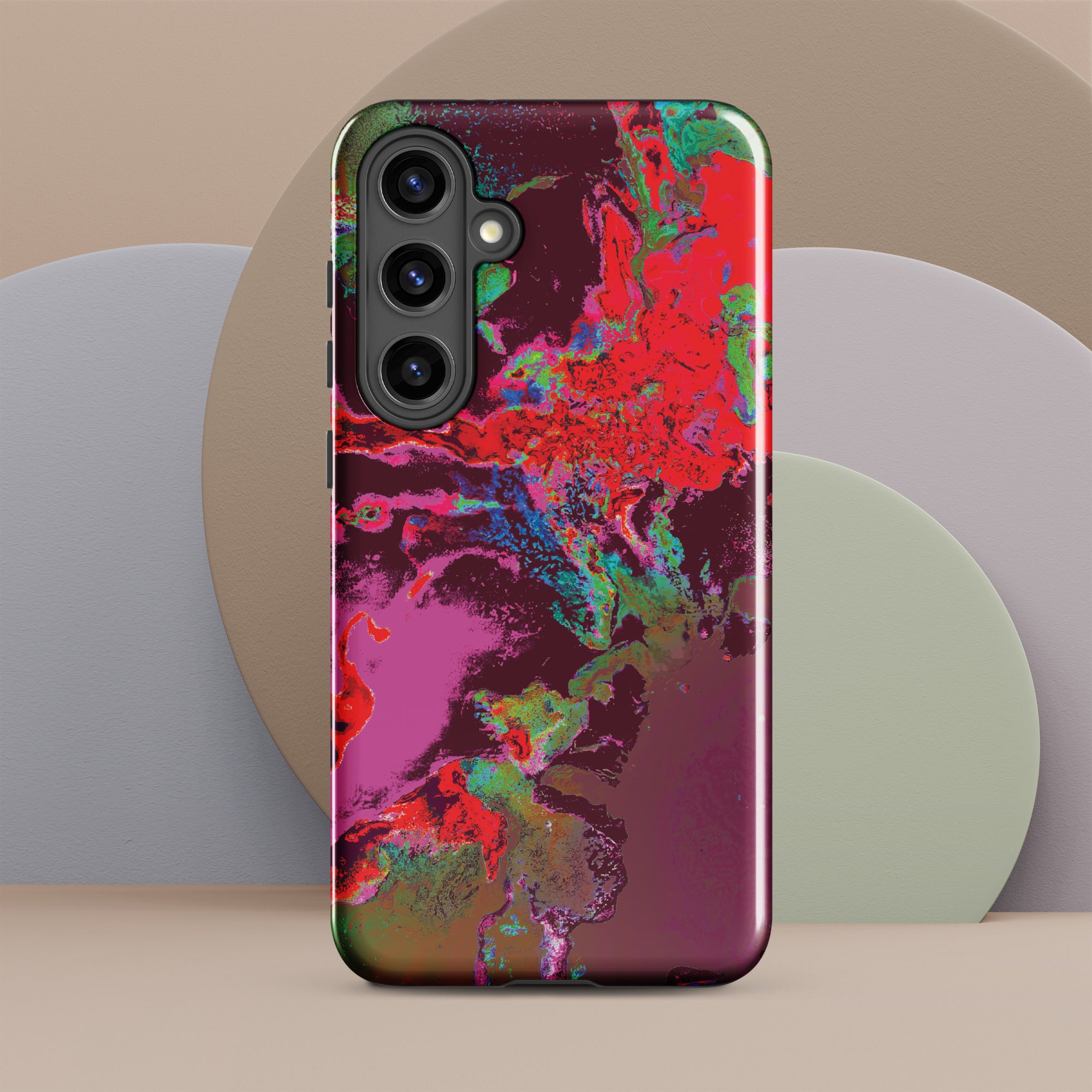 Magenta Red Abstract Art Samsung Galaxy Case