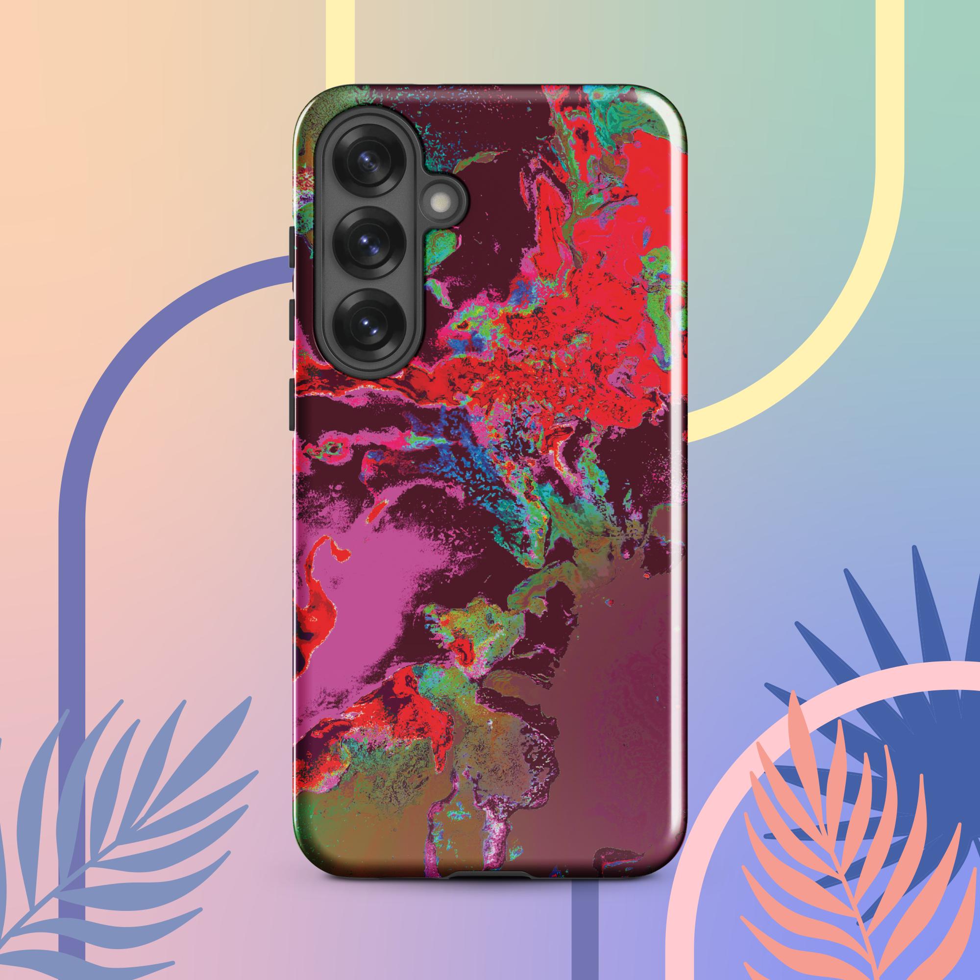 Magenta Red Abstract Art Samsung Galaxy Case