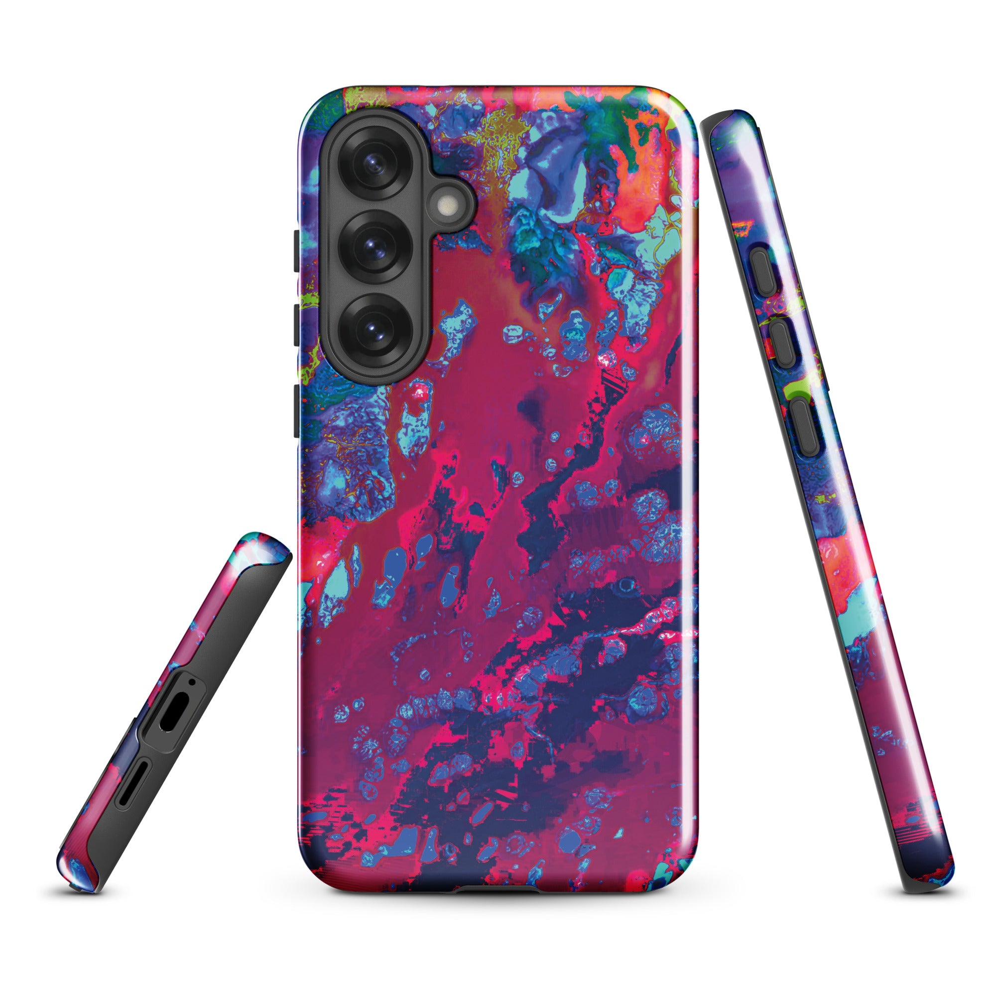 Magenta Abstract Art Tough Samsung Case
