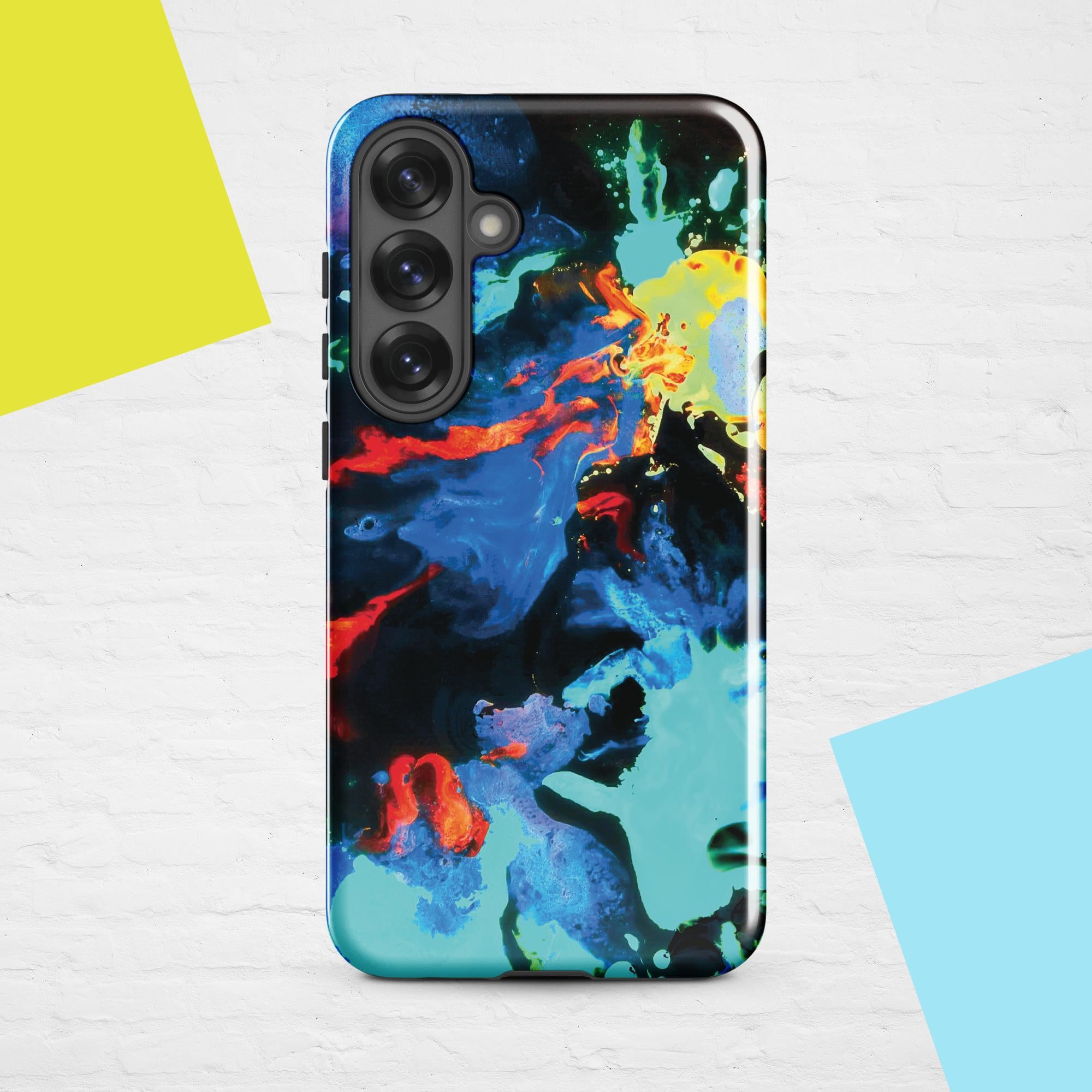 Aqua Abstract Art Tough Samsung Galaxy Case