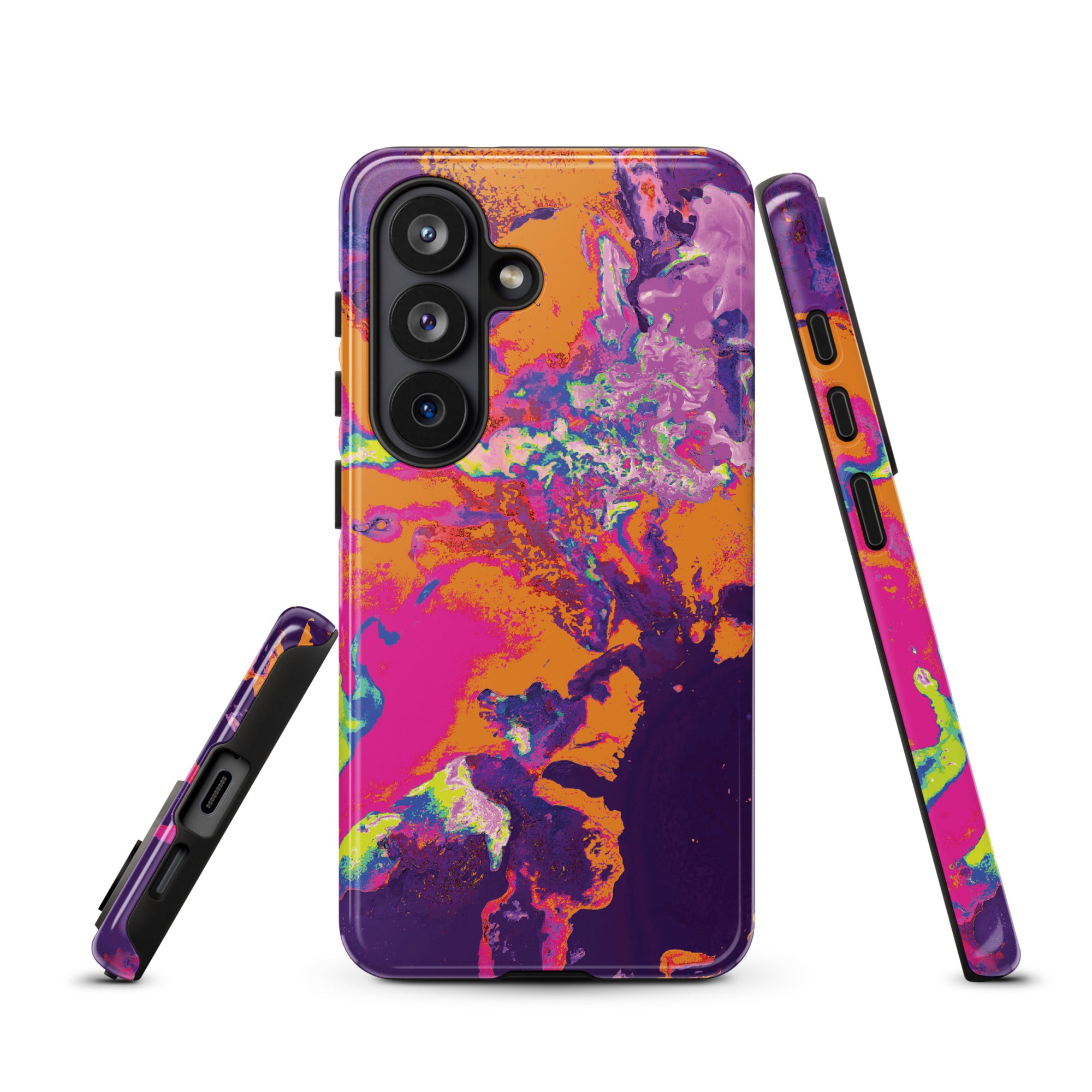 Orange Magenta Abstract Art Samsung Galaxy Case