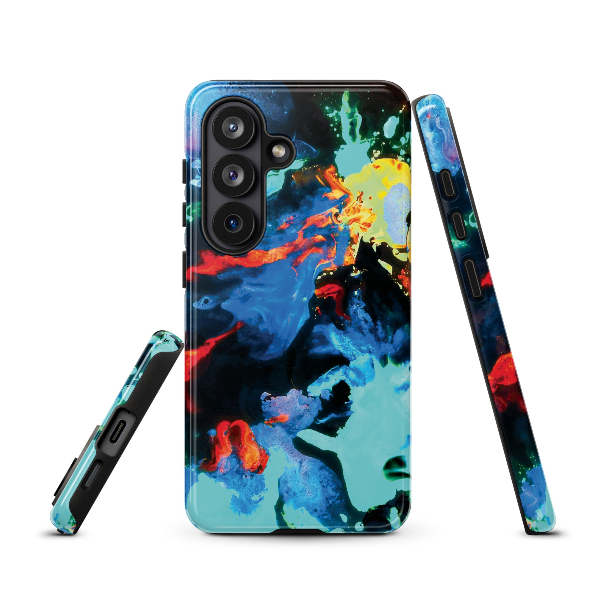 Aqua Abstract Art Tough Samsung Galaxy Case