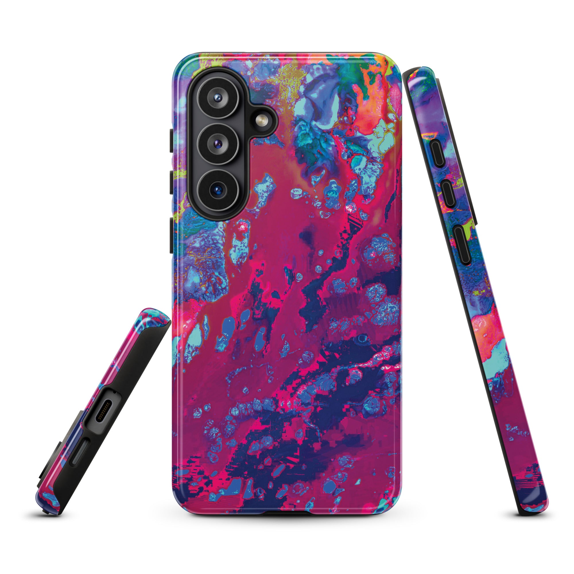 Magenta Abstract Art Tough Samsung Case