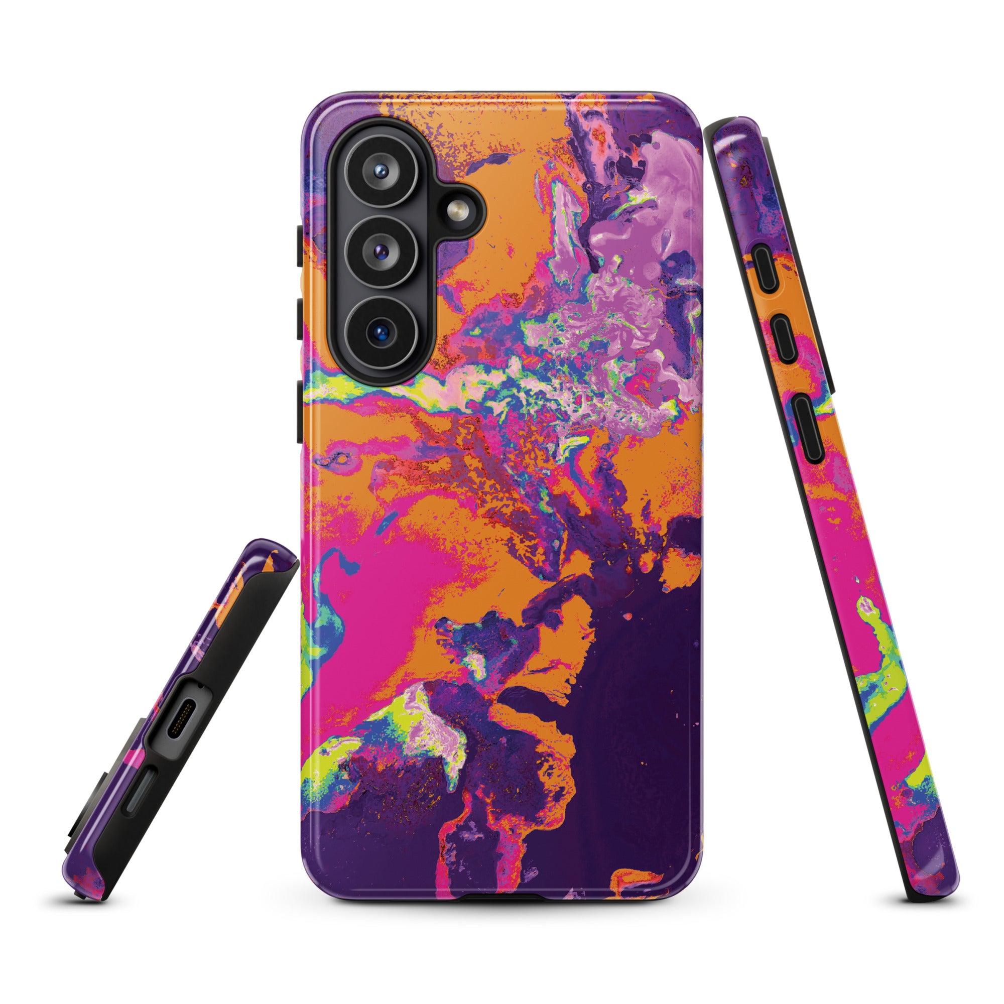 Orange Magenta Abstract Art Samsung Galaxy Case