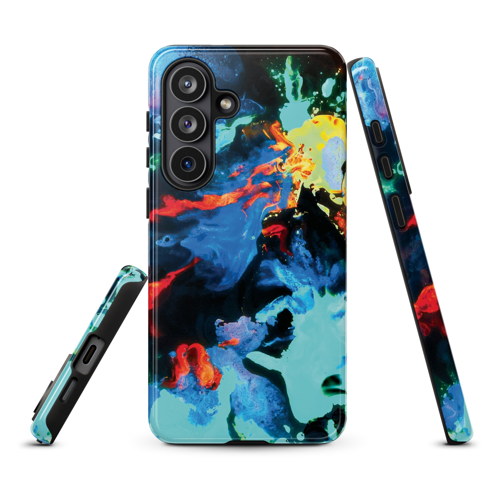 Aqua Abstract Art Tough Samsung Galaxy Case