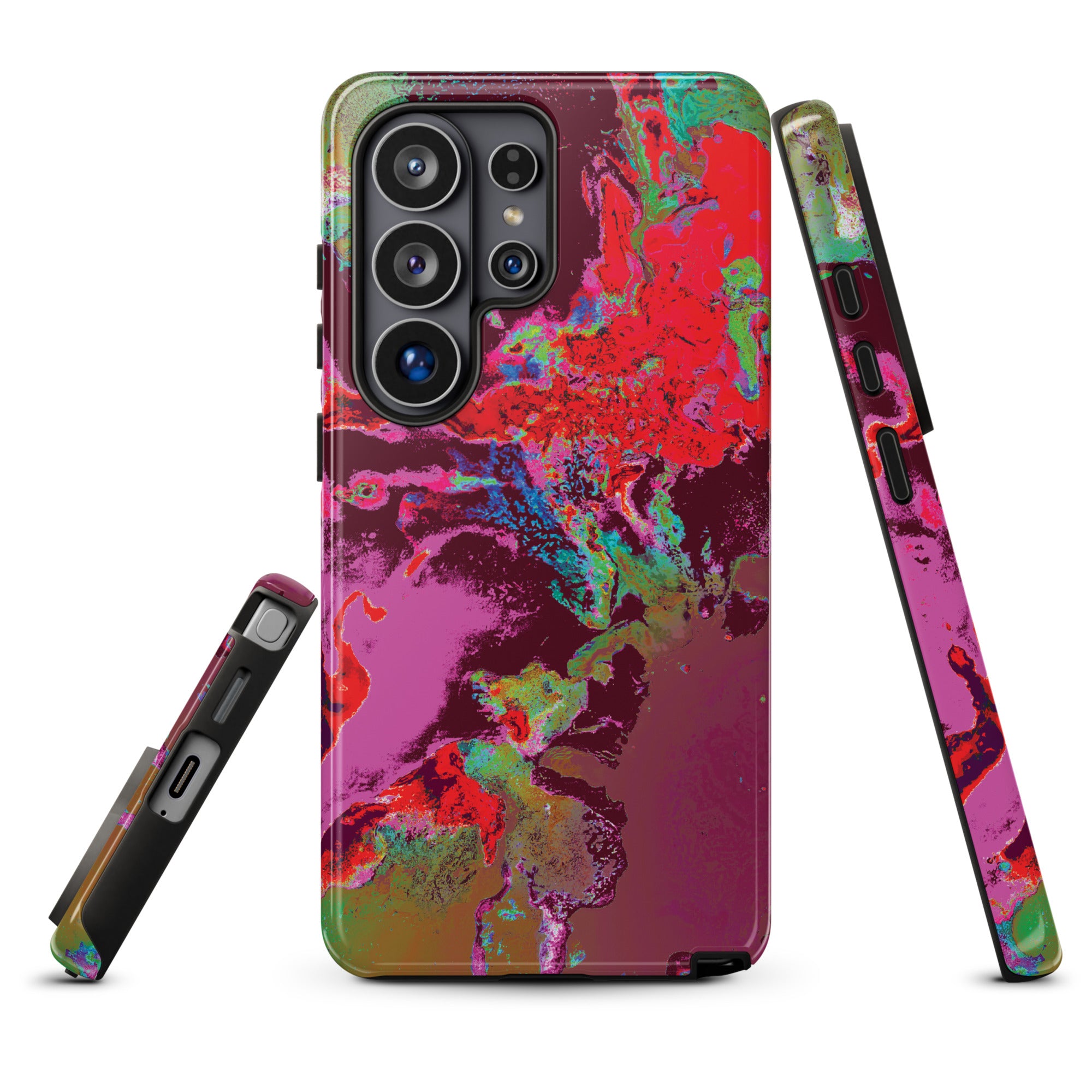 Magenta Red Abstract Art Samsung Galaxy Case