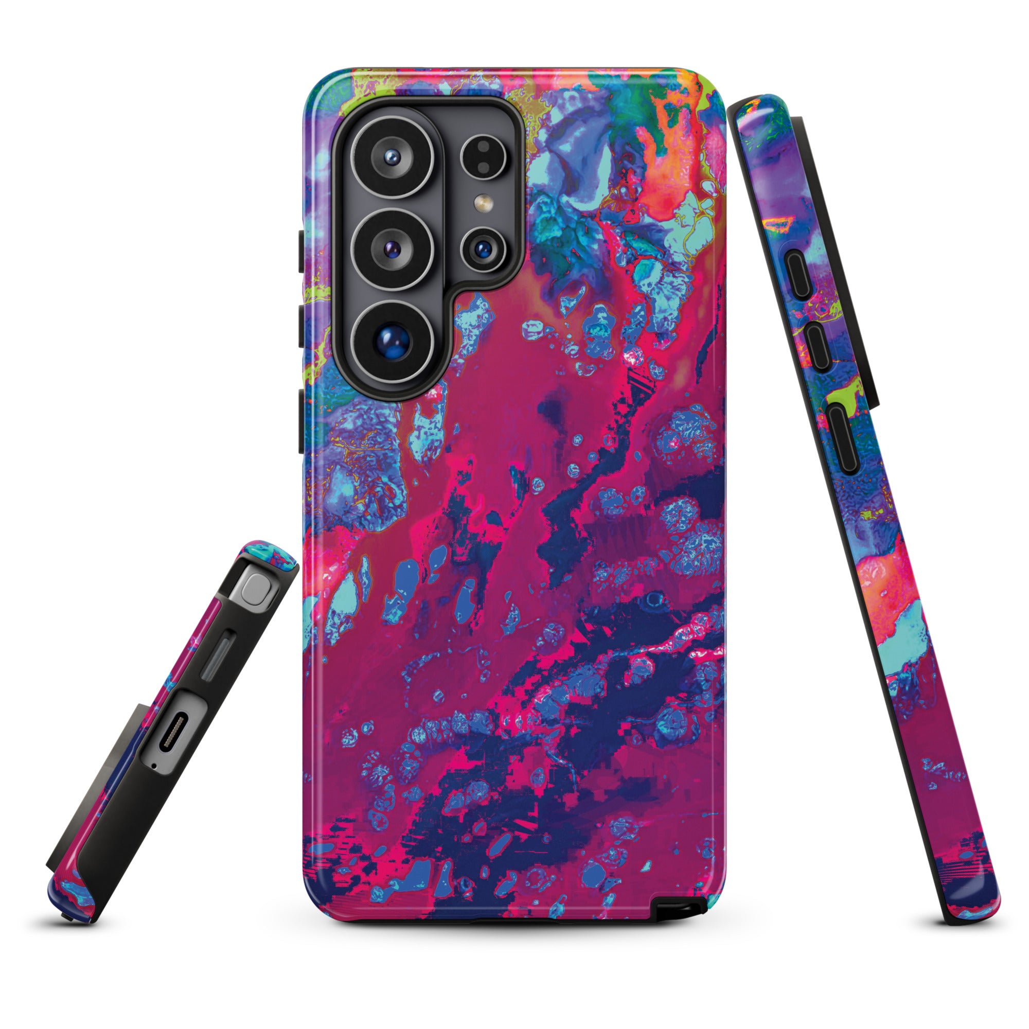 Magenta Abstract Art Tough Samsung Case