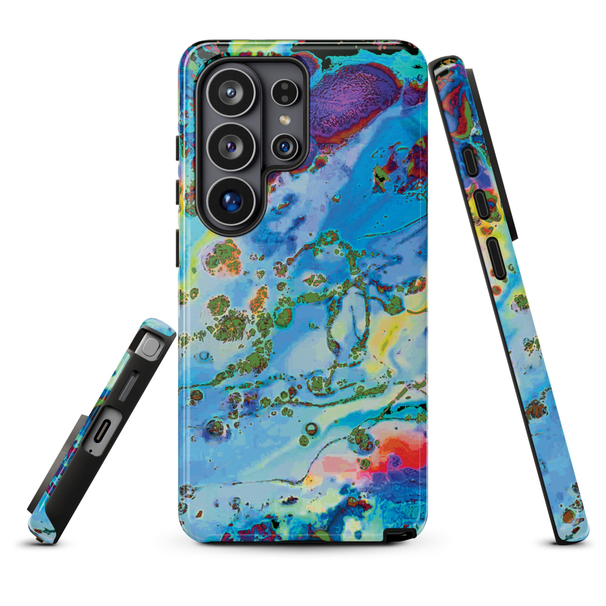 Blue Abstract Art Samsung Galaxy Case