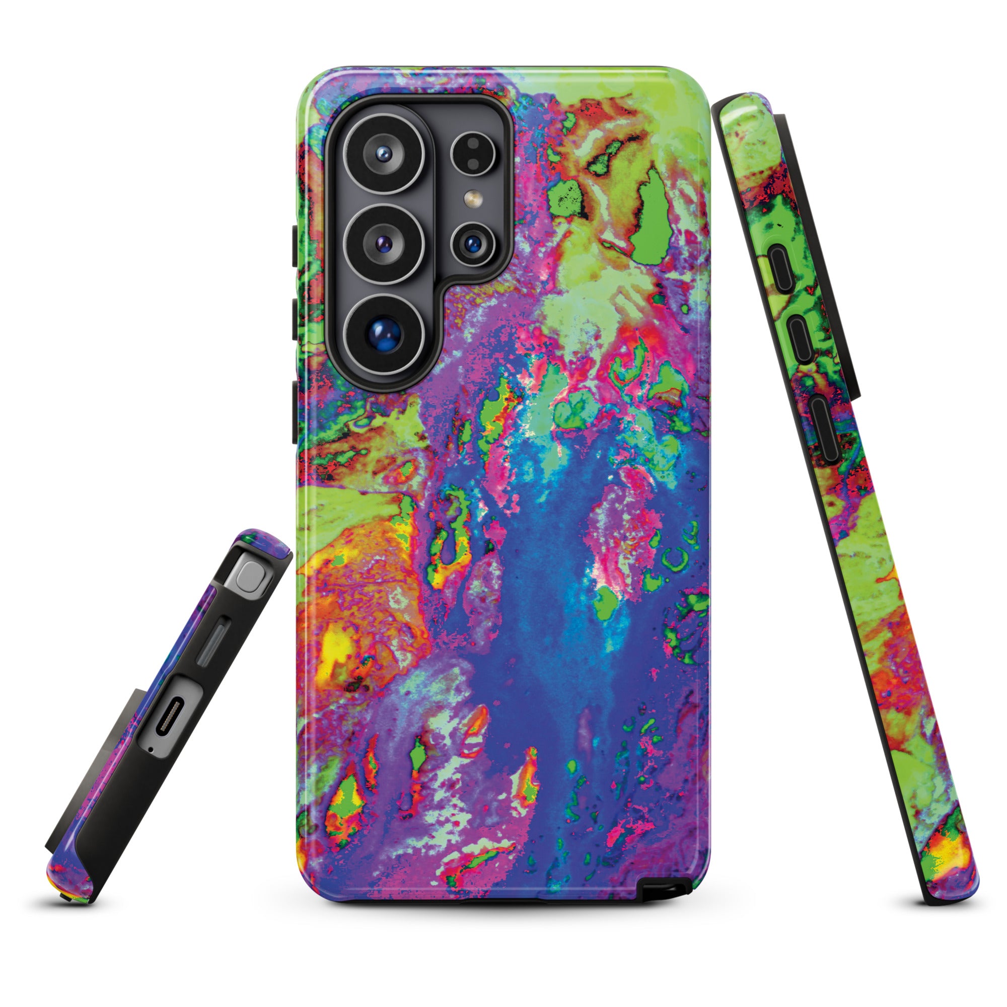 Neon Pink Abstract Art Samsung Galaxy Case
