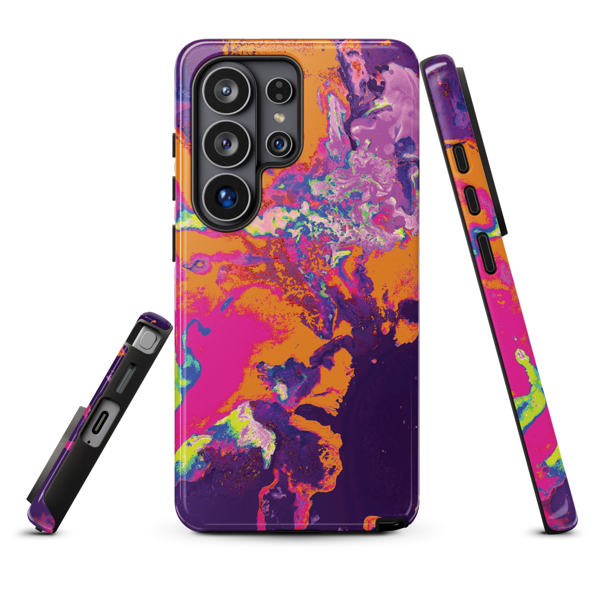 Orange Magenta Abstract Art Samsung Galaxy Case