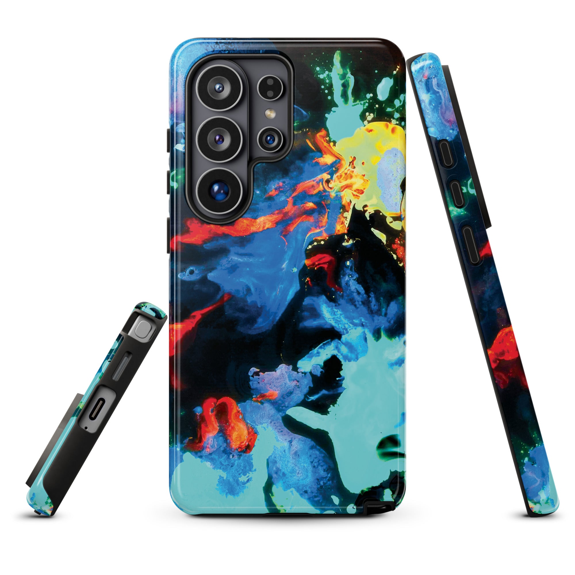 Aqua Abstract Art Tough Samsung Galaxy Case
