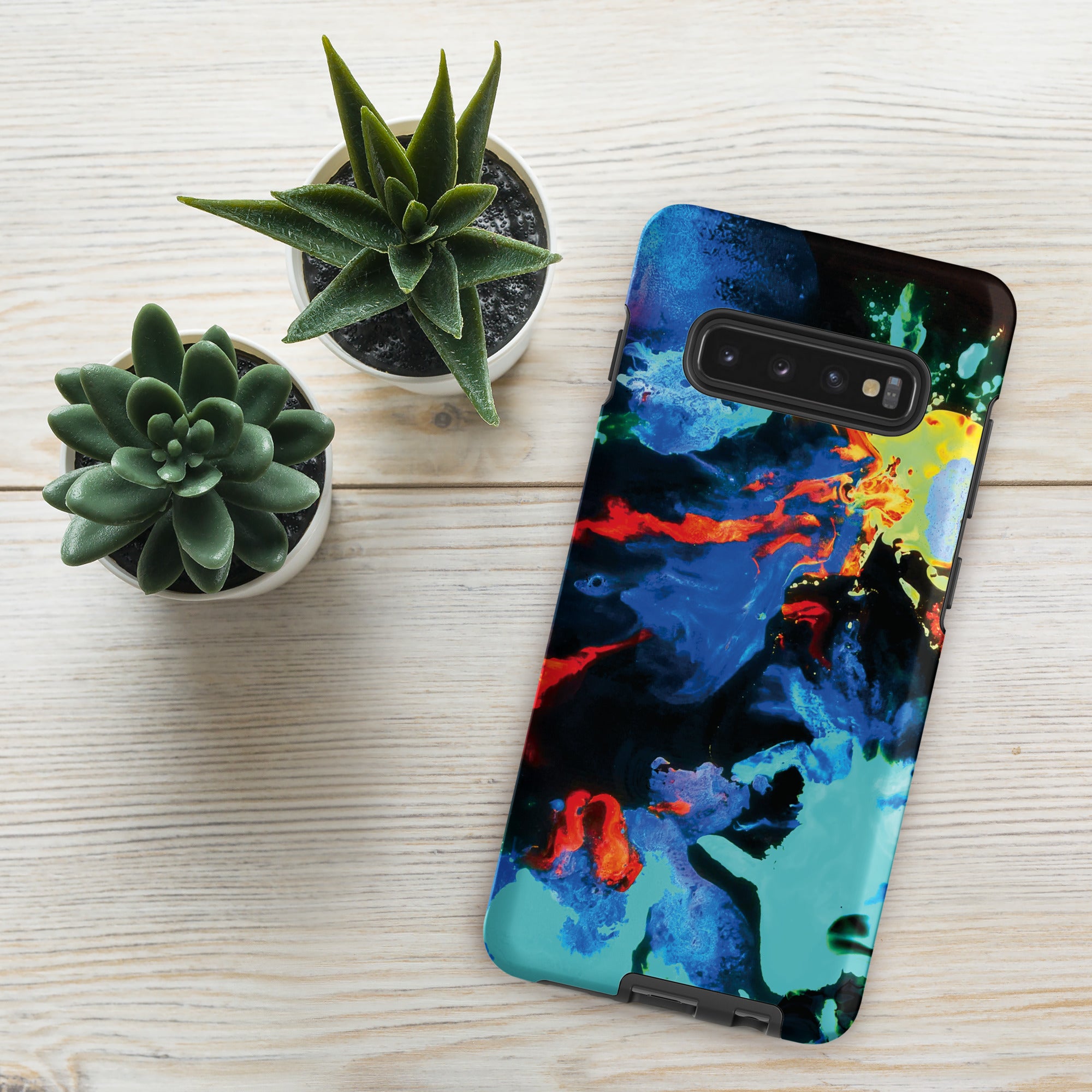 Aqua Abstract Art Tough Samsung Galaxy Case