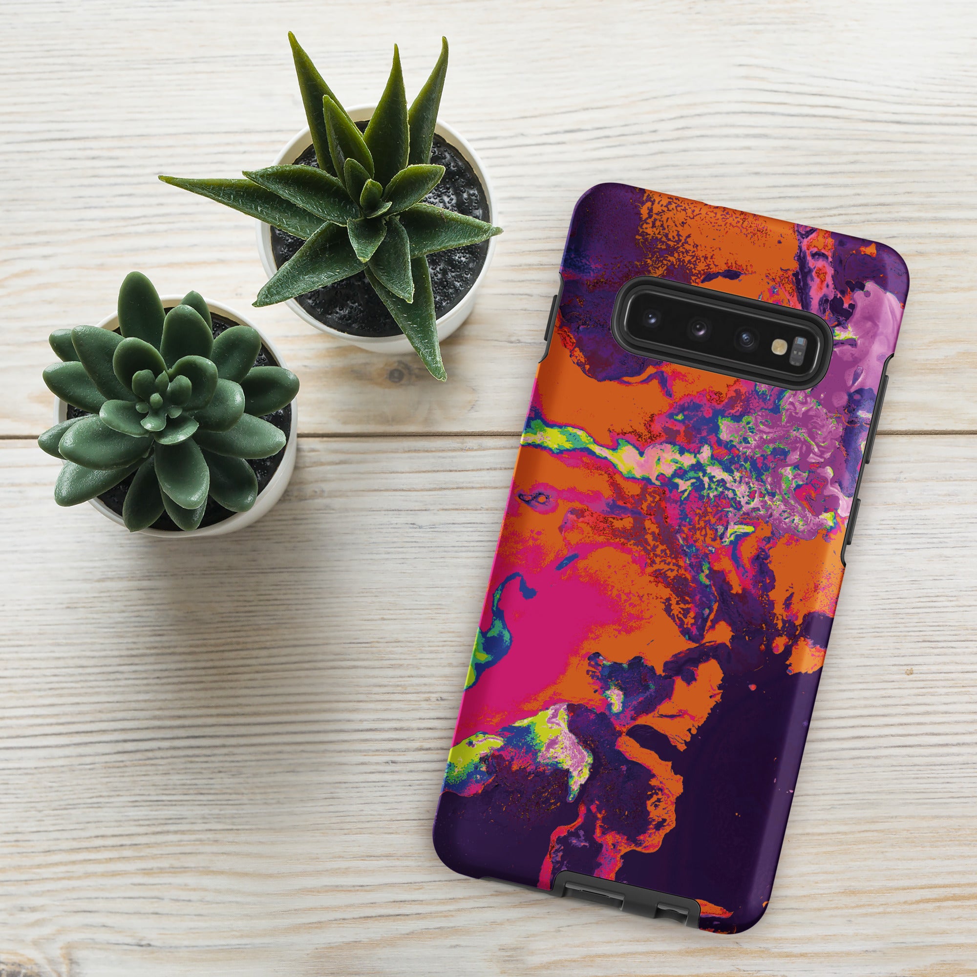 Orange Magenta Abstract Art Samsung Galaxy Case