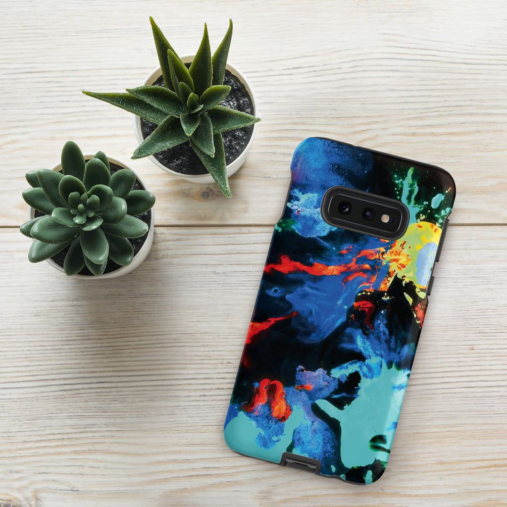Aqua Abstract Art Tough Samsung Galaxy Case