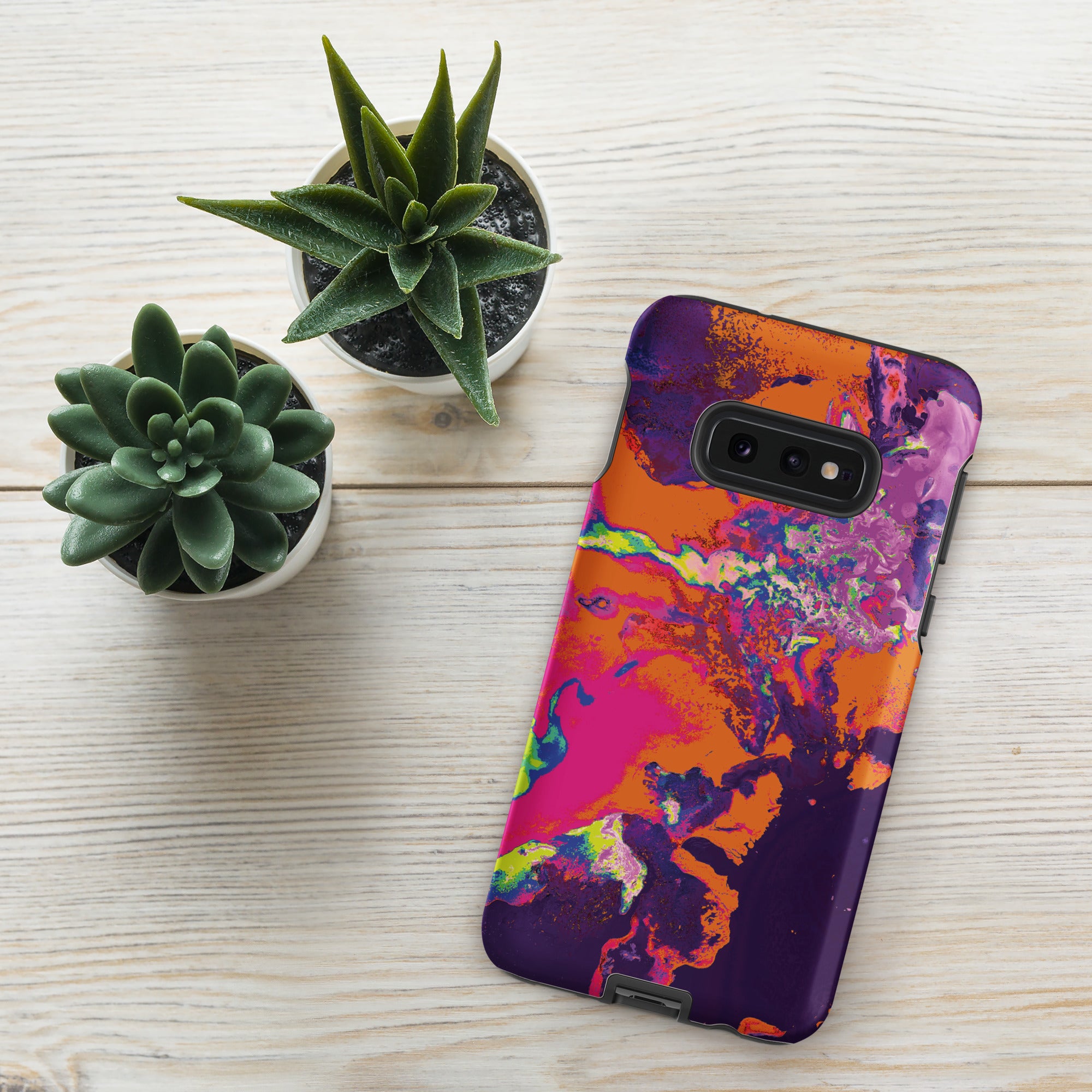 Orange Magenta Abstract Art Samsung Galaxy Case