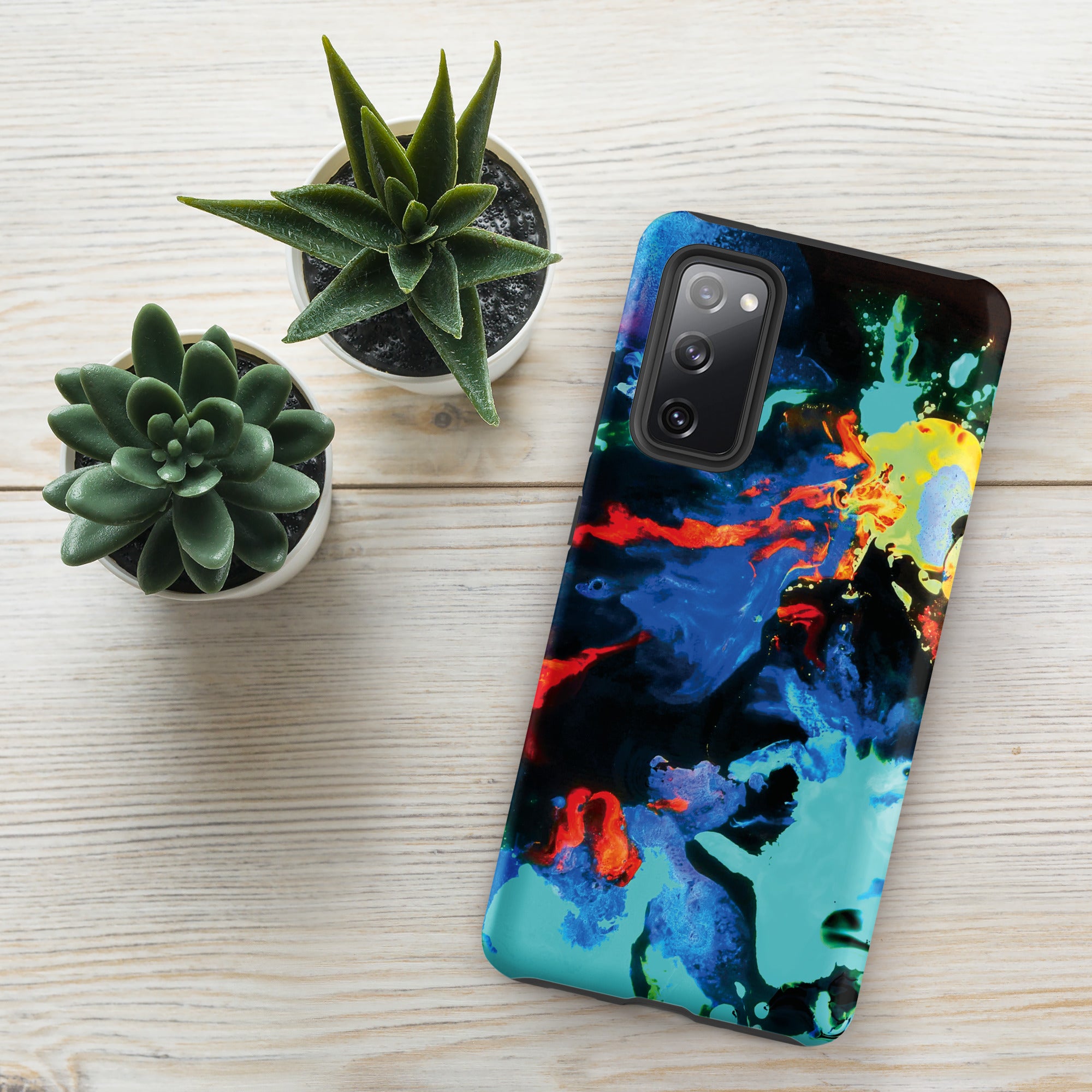 Aqua Abstract Art Tough Samsung Galaxy Case