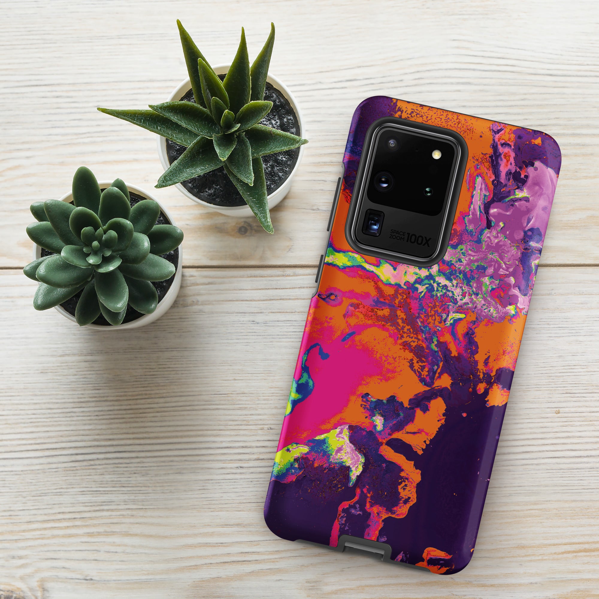 Orange Magenta Abstract Art Samsung Galaxy Case
