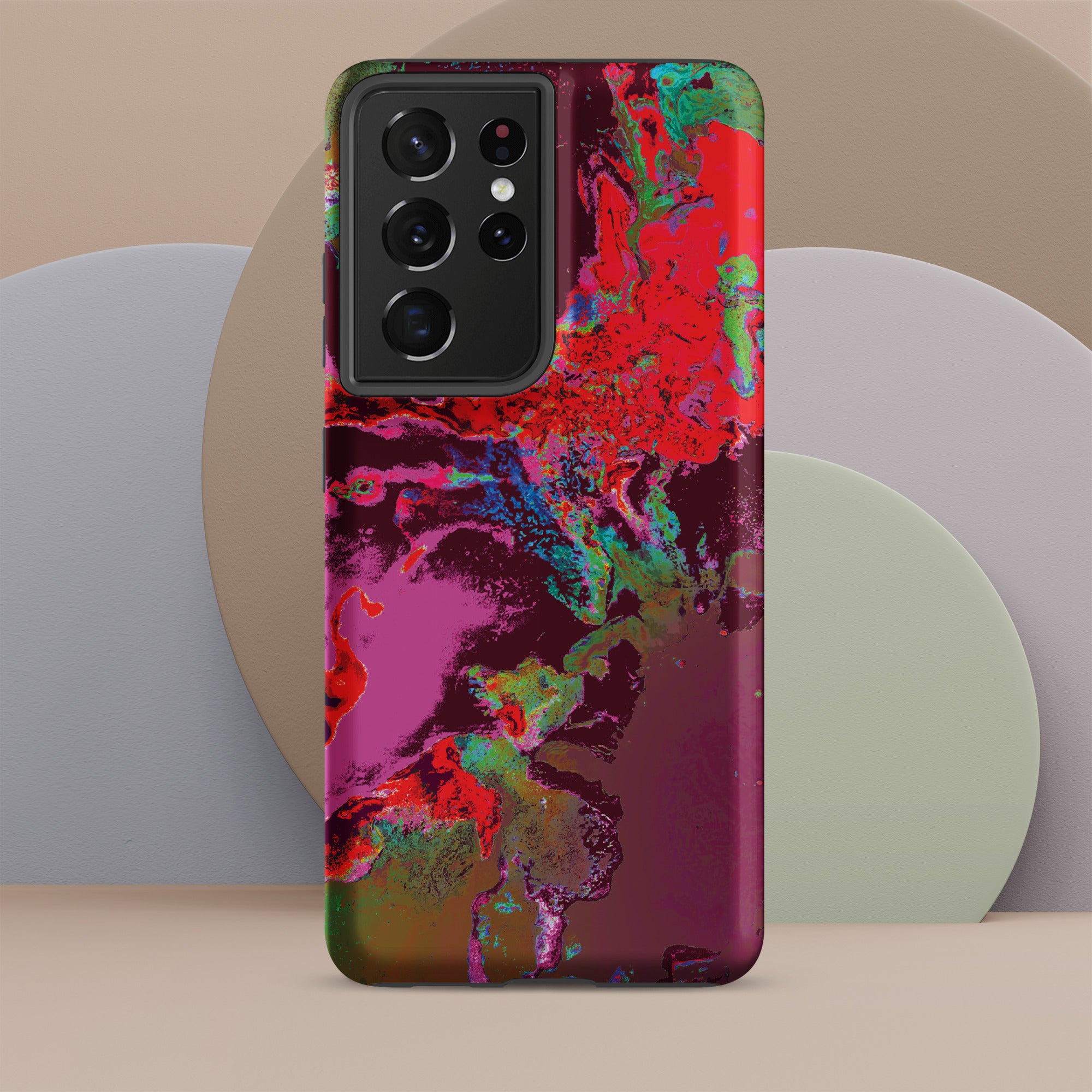 Magenta Red Abstract Art Samsung Galaxy Case