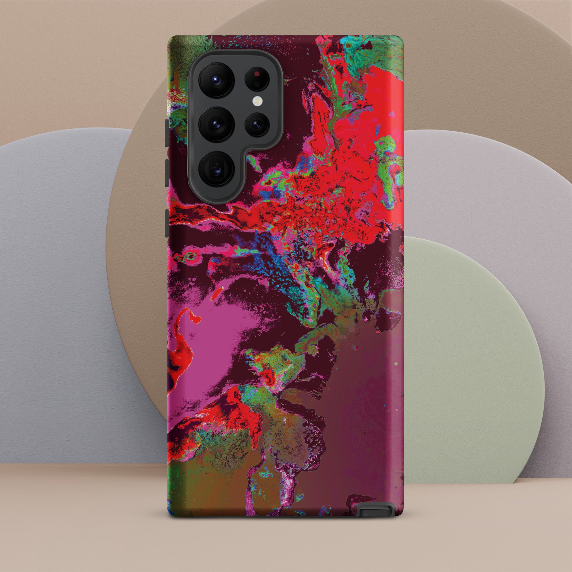 Magenta Red Abstract Art Samsung Galaxy Case