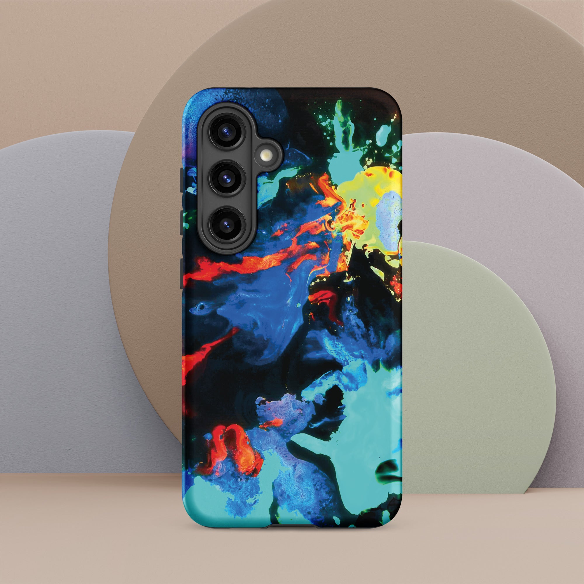 Aqua Abstract Art Tough Samsung Galaxy Case