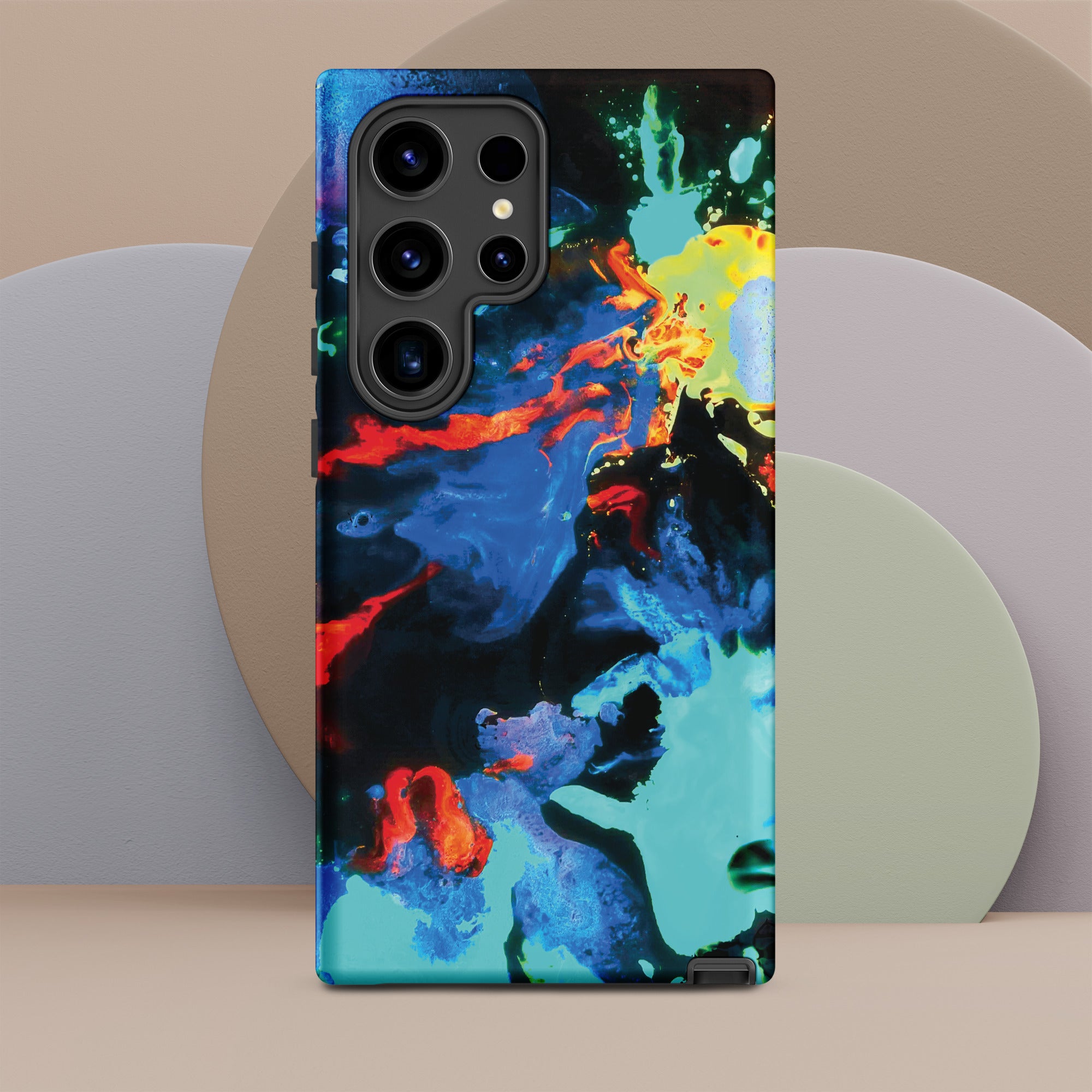 Aqua Abstract Art Tough Samsung Galaxy Case