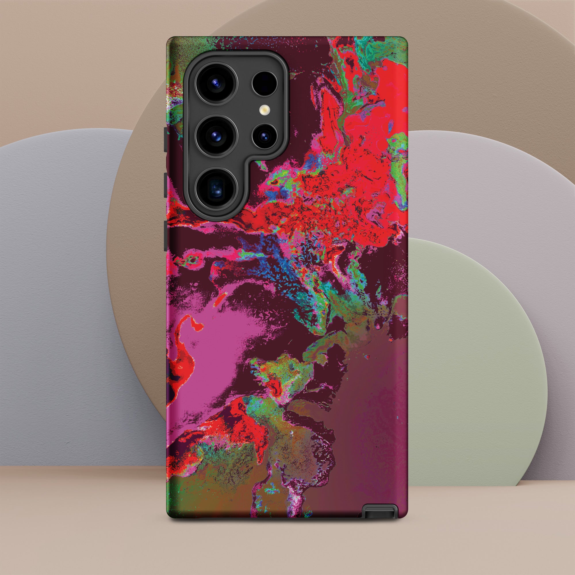 Magenta Red Abstract Art Samsung Galaxy Case