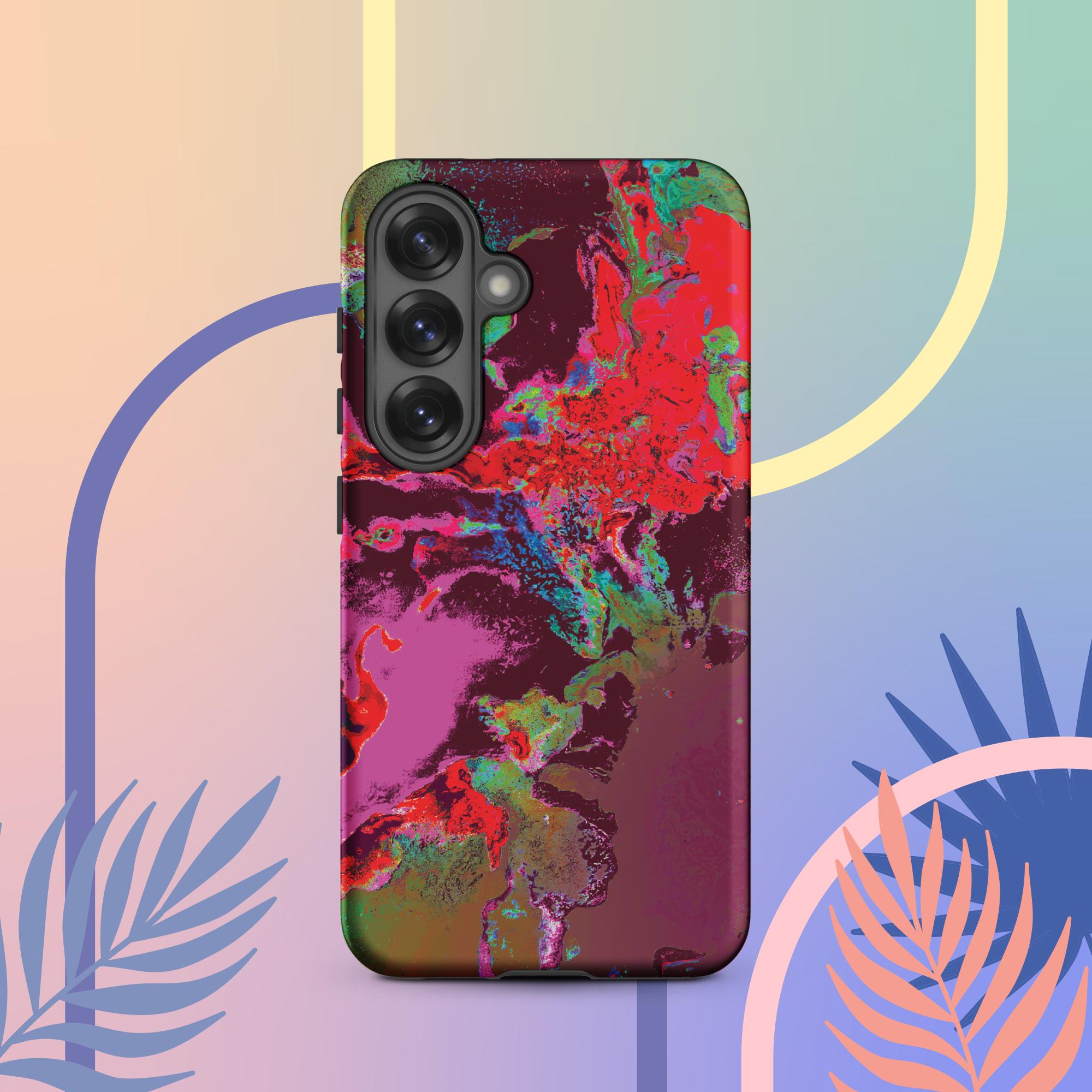 Magenta Red Abstract Art Samsung Galaxy Case