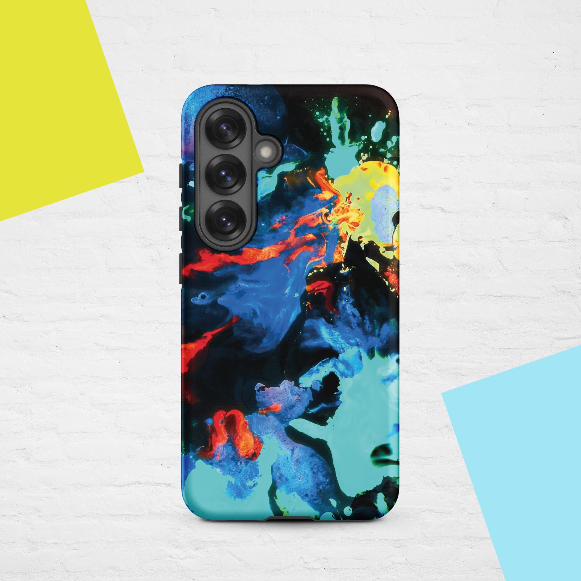 Aqua Abstract Art Tough Samsung Galaxy Case