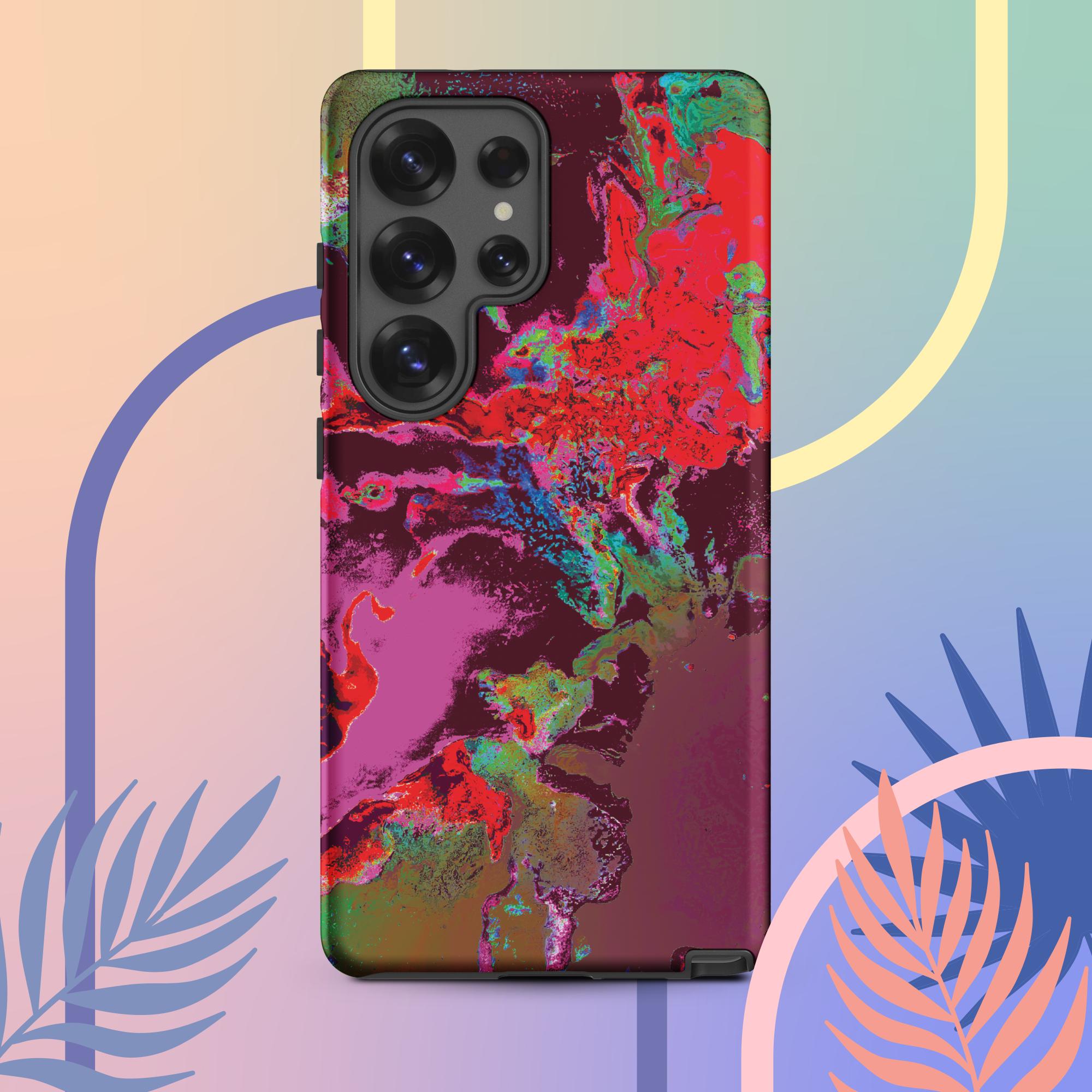 Magenta Red Abstract Art Samsung Galaxy Case