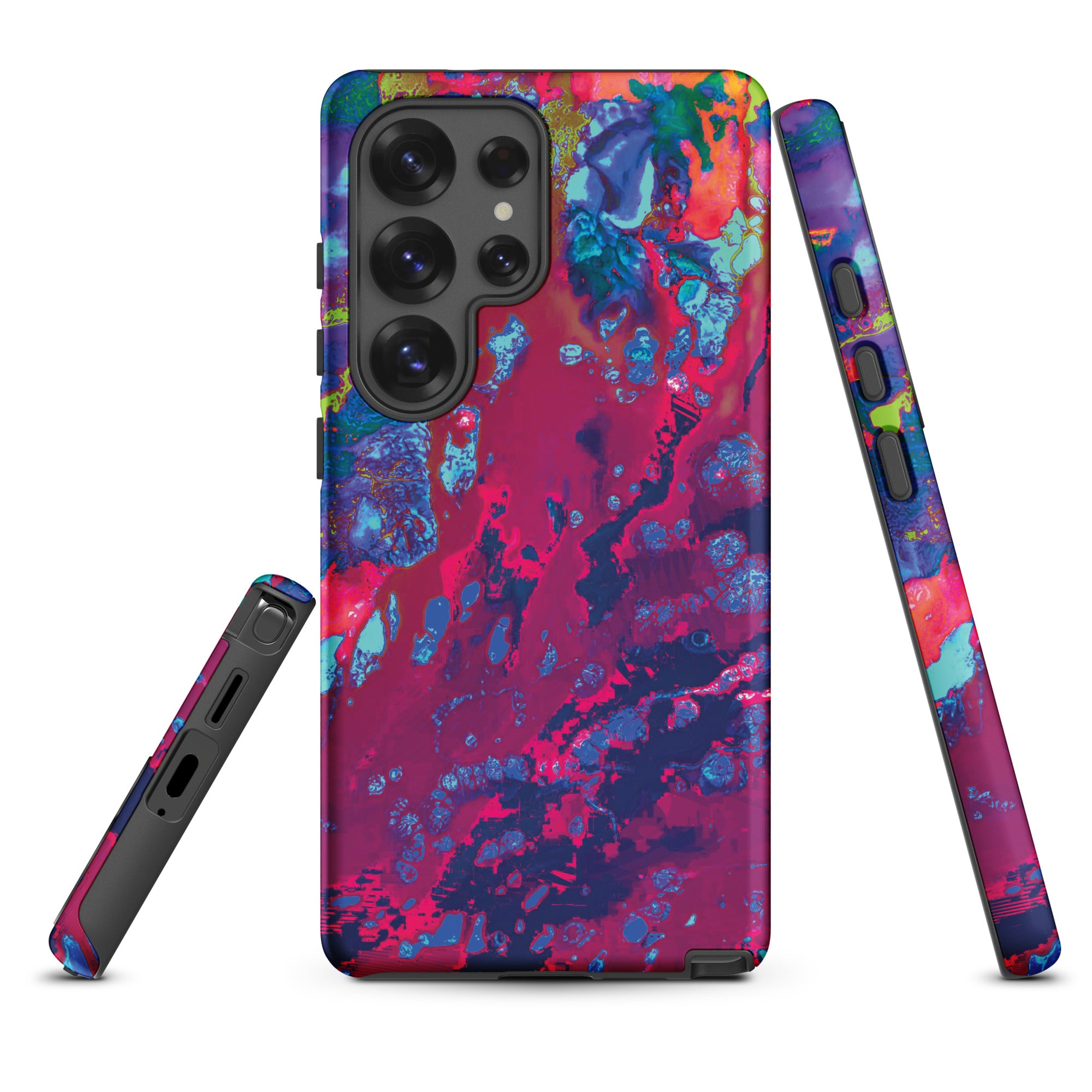 Magenta Abstract Art Tough Samsung Case