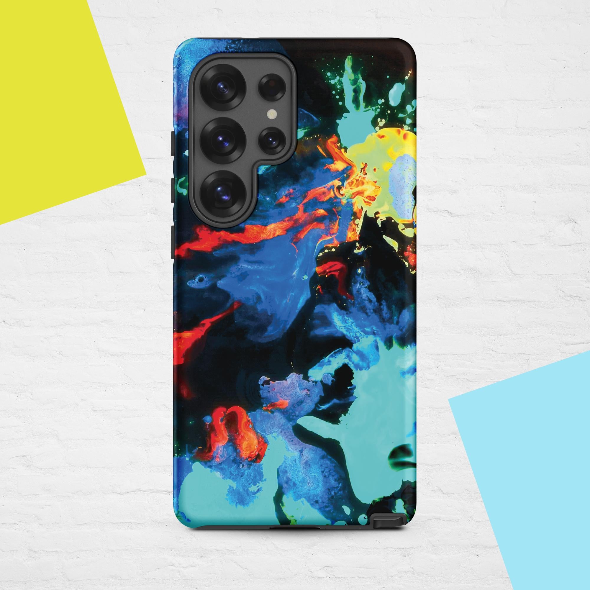 Aqua Abstract Art Tough Samsung Galaxy Case