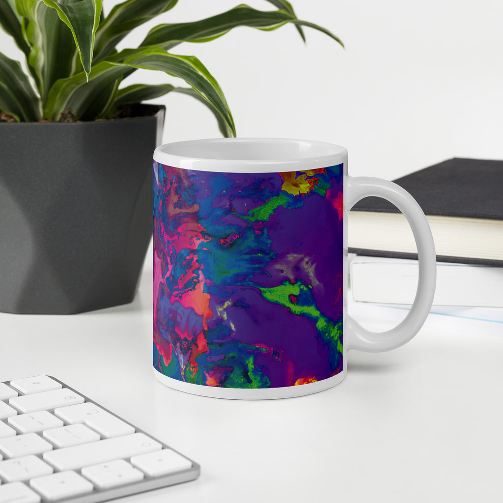 Pastel Abstract Art Ceramic Coffee Mug