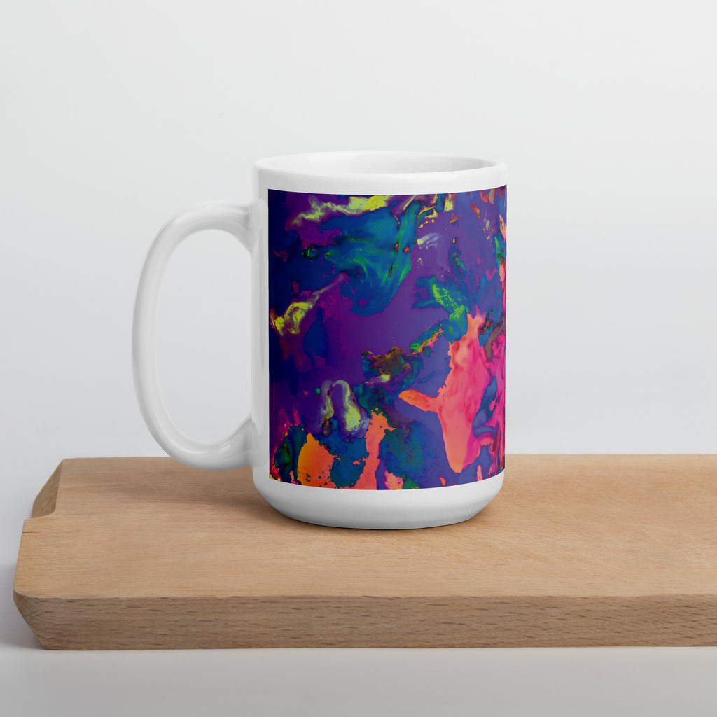 Pastel Abstract Art Ceramic Coffee Mug