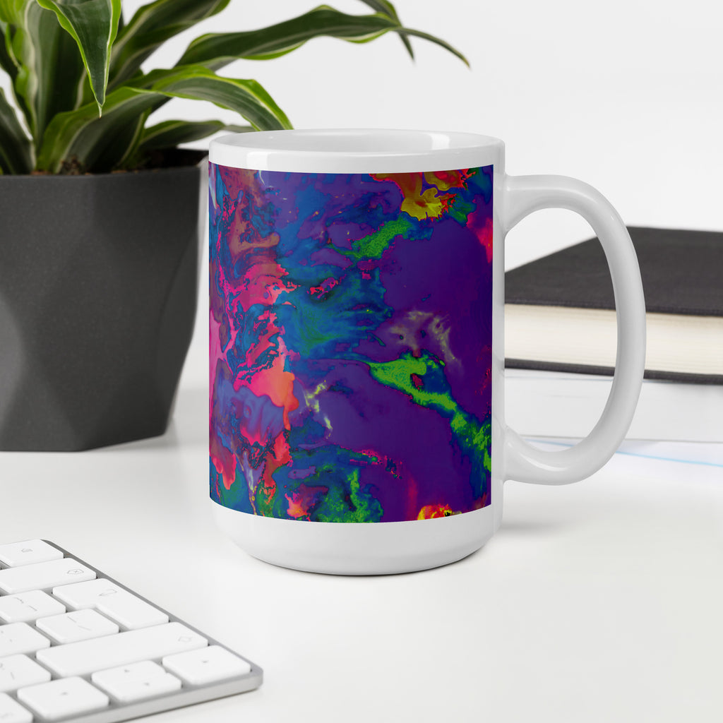 Pastel Abstract Art Ceramic Coffee Mug